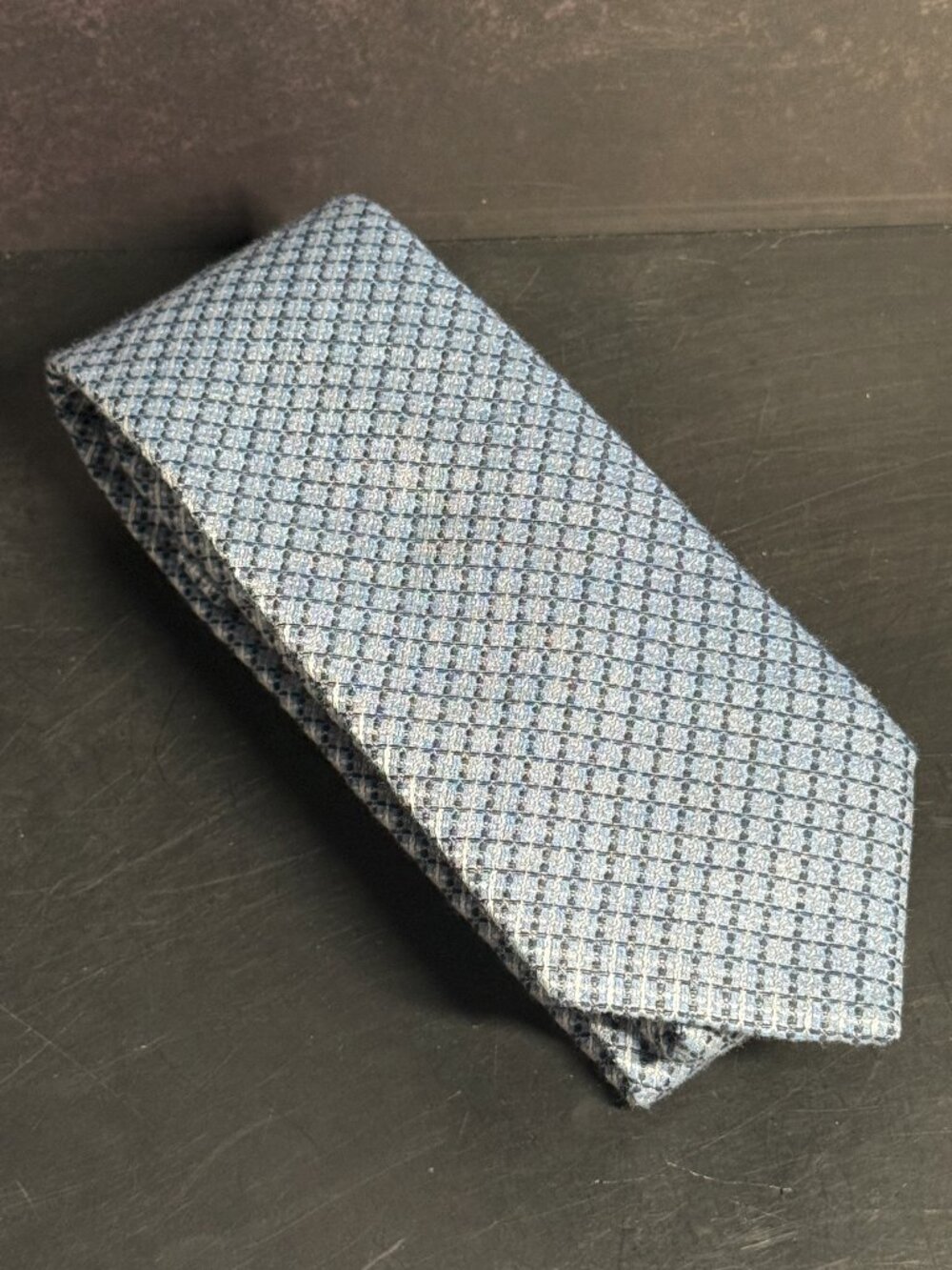 Cremieux Light Blue Textured Tie Made in Italy